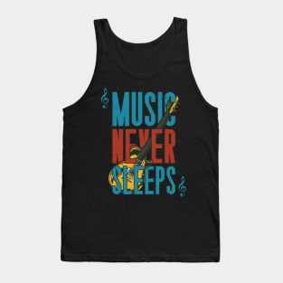 Music Never Sleeps Guitar Tank Top